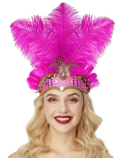 Bandeau en plumes géométrique pour fête