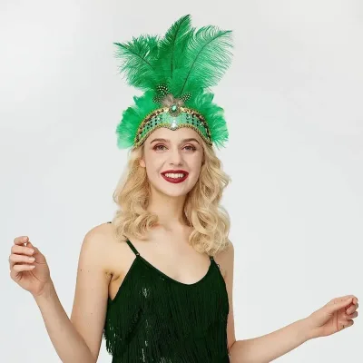 Bandeau en plumes géométrique pour fête – image 2