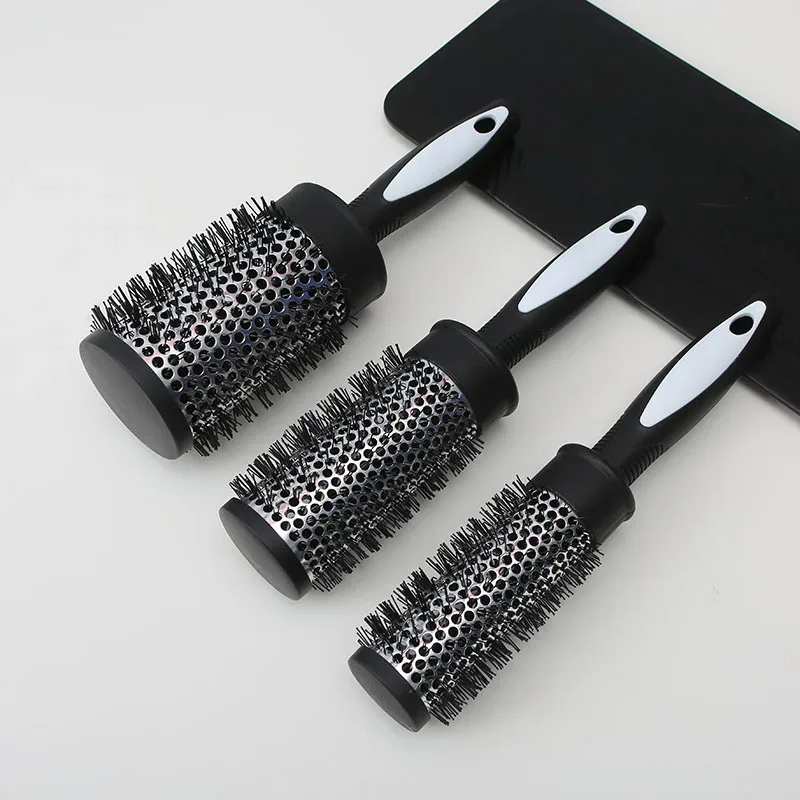Brosse ronde à cheveux, tube en aluminium