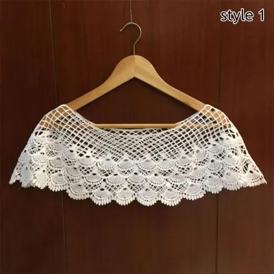 Châle court en dentelle ajourée, polyester
