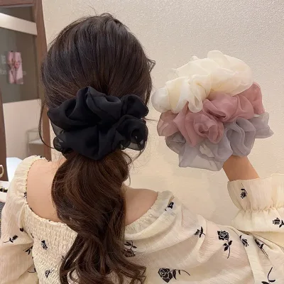 Chouchou à cheveux en mousseline, 13 cm – image 2