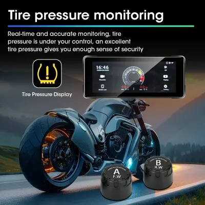 Écran de moto sans fil Carplay et Android Auto – image 3