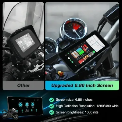 Écran GPS de moto sans fil, 6,86 pouces, tactile – image 3