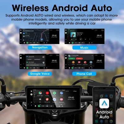 Écran GPS moto étanche sans fil, quatre tailles – image 3
