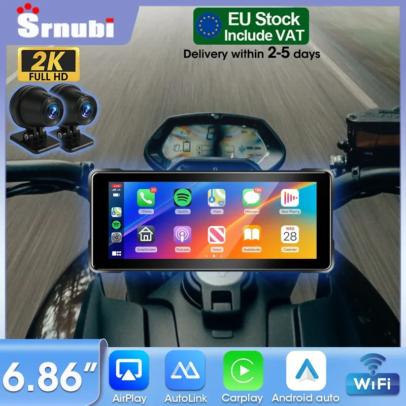 Écran moto sans fil double Bluetooth et WiFi