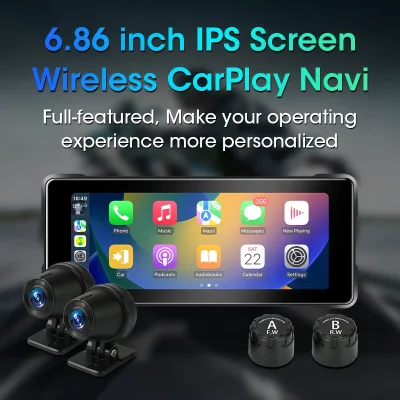 Écran moto sans fil double Bluetooth et WiFi – image 2
