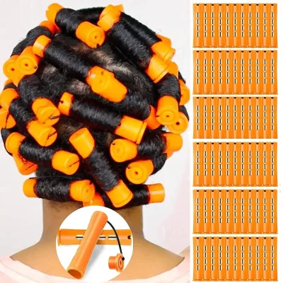 Lot de 10 bigoudis pliables sans chaleur