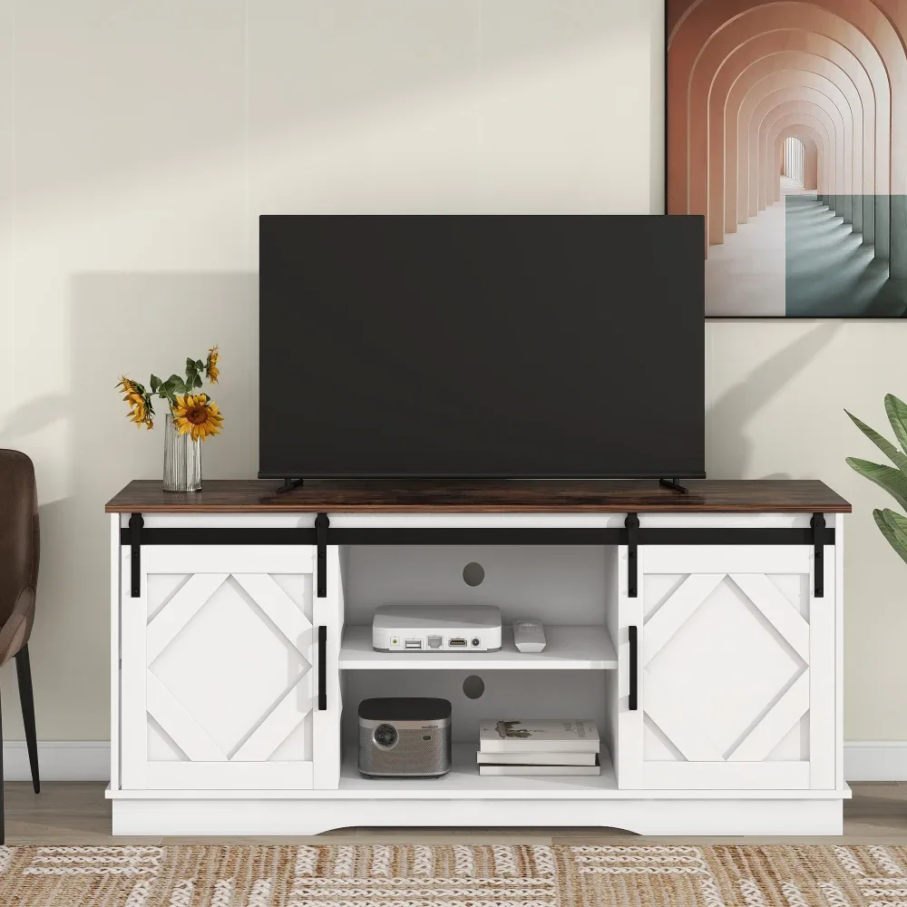 Meuble TV 150 cm à deux portes coulissantes