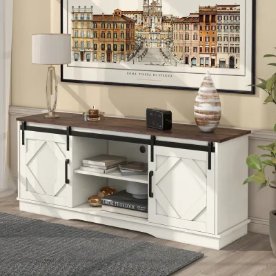 Meuble TV 150 cm à deux portes coulissantes – image 2