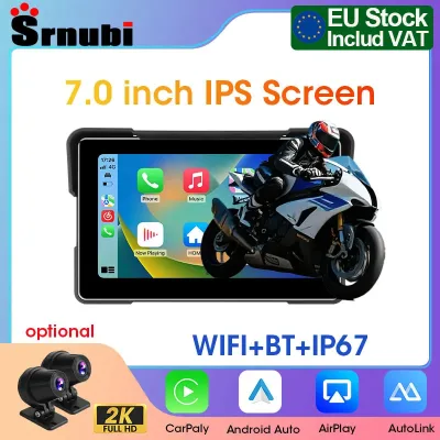 Moniteur GPS moto 7 pouces étanche, sans fil