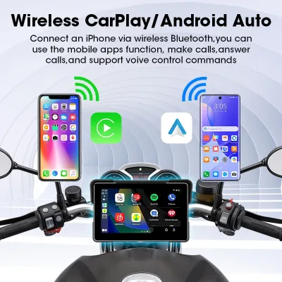 Moniteur GPS moto 7 pouces étanche, sans fil – image 2