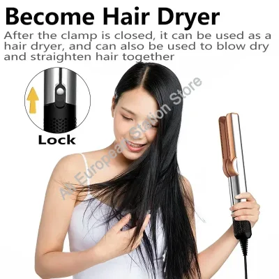 Peigne lisseur sèche-cheveux électrique 2 en 1 – image 2