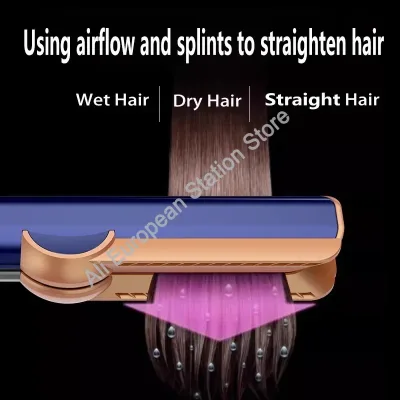 Peigne lisseur sèche-cheveux électrique 2 en 1 – image 3