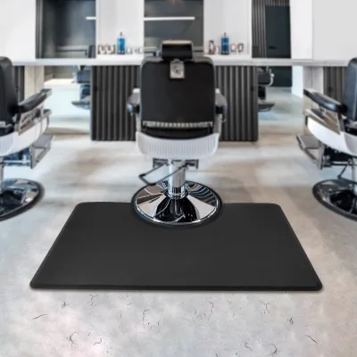 Tapis de sol de salon demi-cercle noir antidérapant – image 2