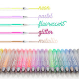 60 stylos de dessin couleur métallique brillante Néon